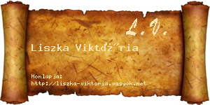 Liszka Viktória névjegykártya